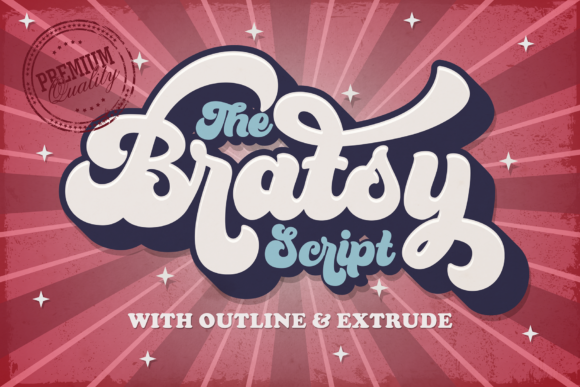 Bratsy Typeface: A Retro Script for Editorial Design