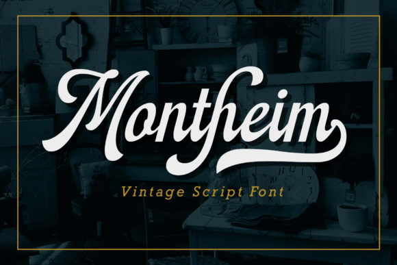 Montheim: A Vintage Script Font for Makers